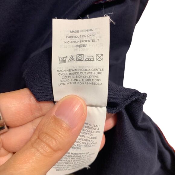 J Crew Womans Blue Sleeveless Embroidered Ribbon Trim Shirt S Boho Preppy - Picture 6 of 9